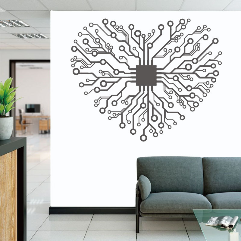 Tech Office Engineer - Autocollant mural en vinyle Love Chip