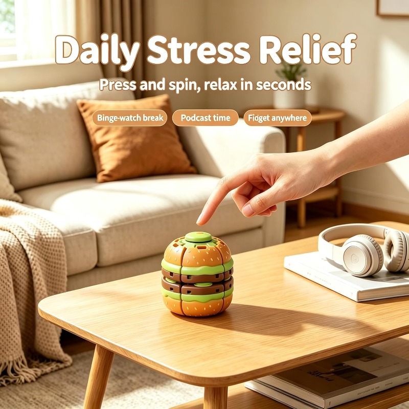 Fidget Spinner Burger Imprimé  - Cool Office Tech Gadgets avis et prix