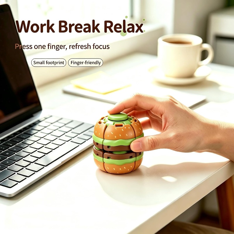 Fidget Spinner Burger Imprimé  - Cool Office Tech Gadgets avis et prix